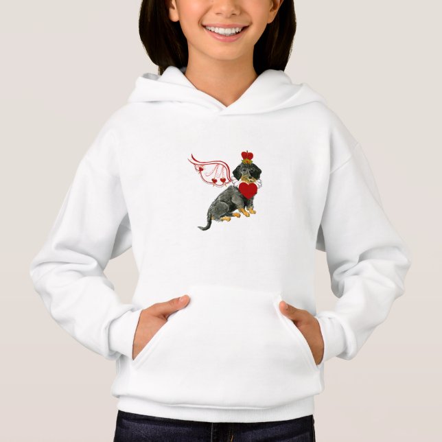 La tarjeta del día de San Valentín del Dachshund (Anverso)