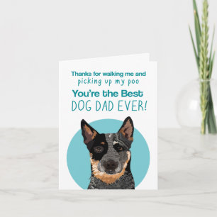 La tarjeta del día del padre del padre del perro d