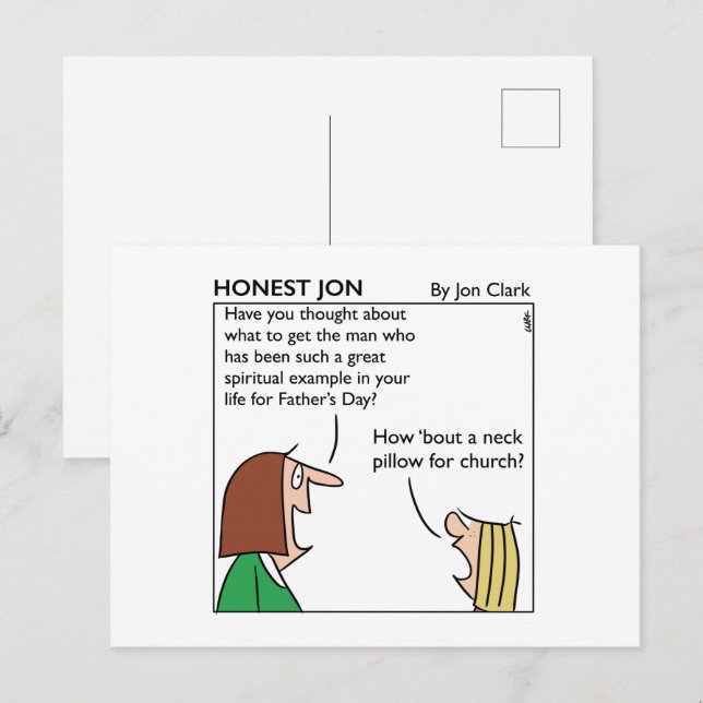 La tarjeta del Día del Padre divertido de Jon Hone (Anverso / Reverso)