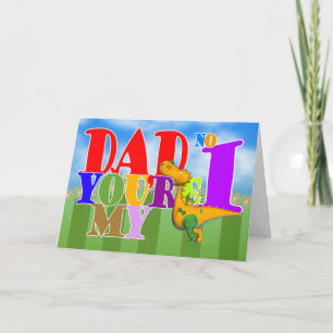 La tarjeta del día del padre lindo Dragón