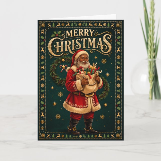 La tarjeta del espíritu de la Navidad (Anverso)