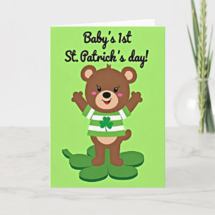 La tarjeta del primer día de San Patricio del bebé