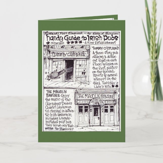 La tarjeta del Pub (Anverso)