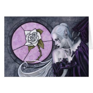 La tarjeta del rosa blanco