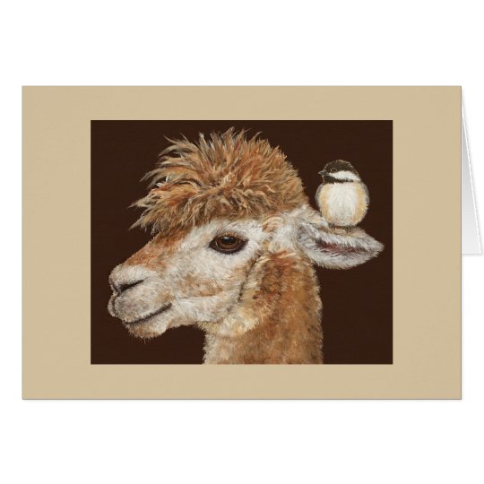 La tarjeta del Whisperer de la alpaca