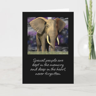 La tarjeta elefante en blanco nunca se olvida