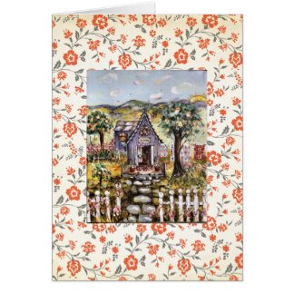 La tarjeta en blanco de la casa de la iglesia