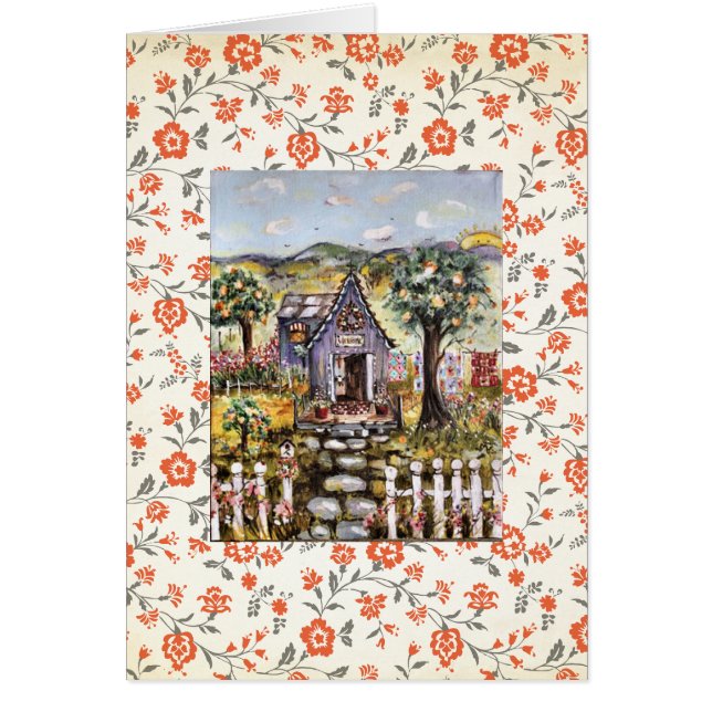 La tarjeta en blanco de la casa de la iglesia (Frente)