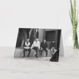 La tarjeta en blanco jubilada de los hombres