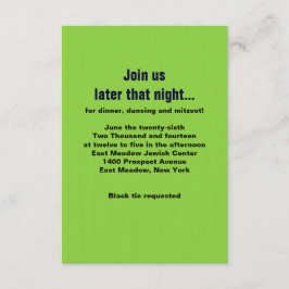 La tarjeta Fiesta Mitzvah, el bar de TEXTER