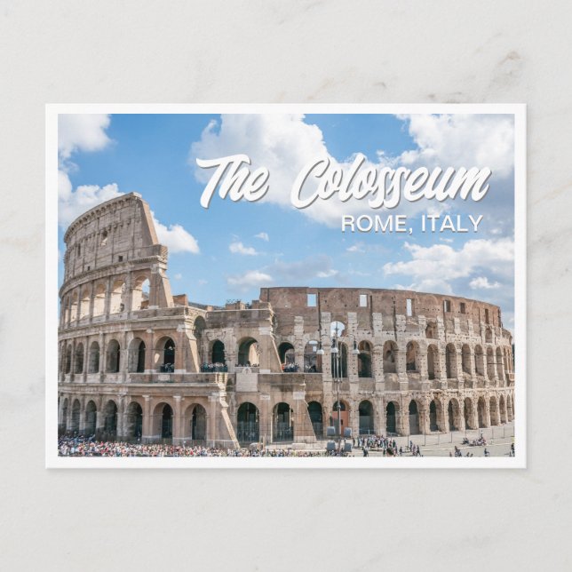 La tarjeta fotográfica del Coliseo Roma Italia (Anverso)