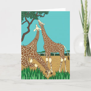 La tarjeta Giraffe - Blank