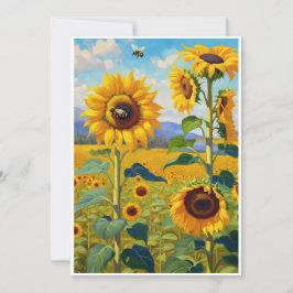 La tarjeta girasol es una nota alegre