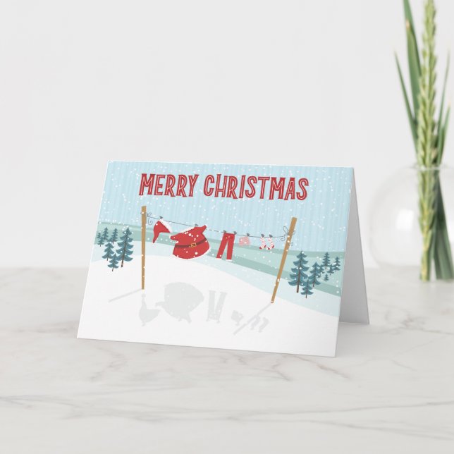 La tarjeta navideña de navidad de la línea de la r (Anverso)