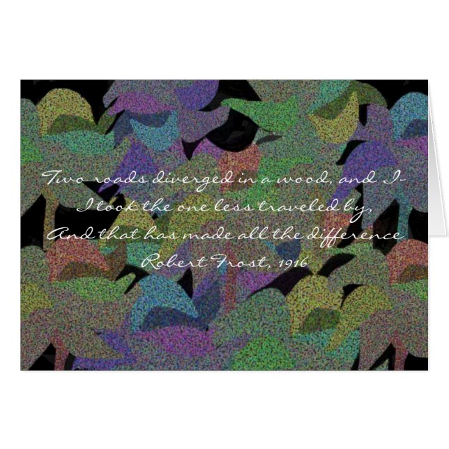 La tarjeta no tomada del camino (Anverso (Horizontal))