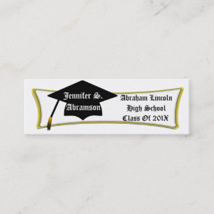 La tarjeta personal de la graduación, añade