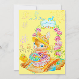 La tarjeta personalizada de Pascua de una nieta.