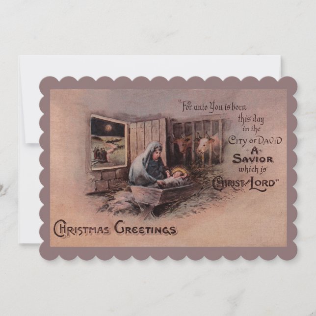 La tarjeta plana de bendiciones a los Navidades (Anverso)