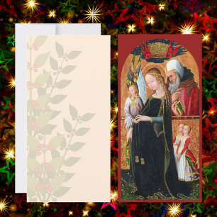 La tarjeta plana de la Madonna Expectante con San