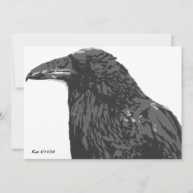 La tarjeta plana de Raven (Anverso)