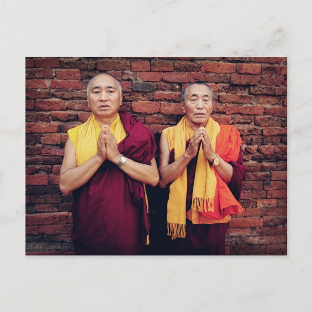 La tarjeta postal 1 de Khenpo Rinpoches (Anverso)