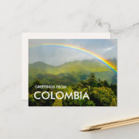La tarjeta postal colombiana del bogoto arcoiris