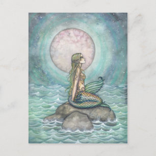 La Tarjeta Postal de Arte de Fantasía de la Sirena