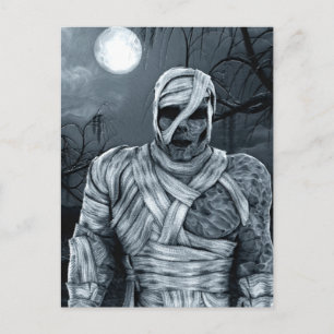 La tarjeta postal de arte del terror zombi oscuro 