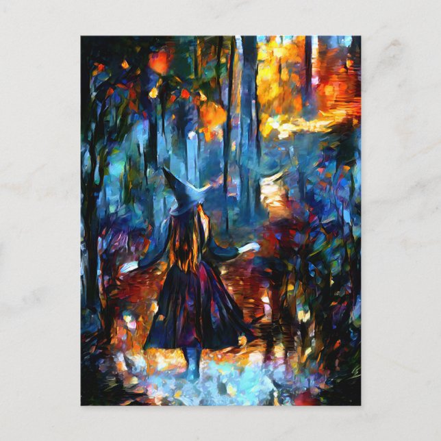 La tarjeta postal de bruja (Anverso)