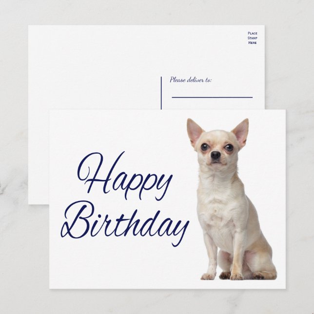 La tarjeta postal de cumpleaños Chihuahua es graci (Anverso / Reverso)