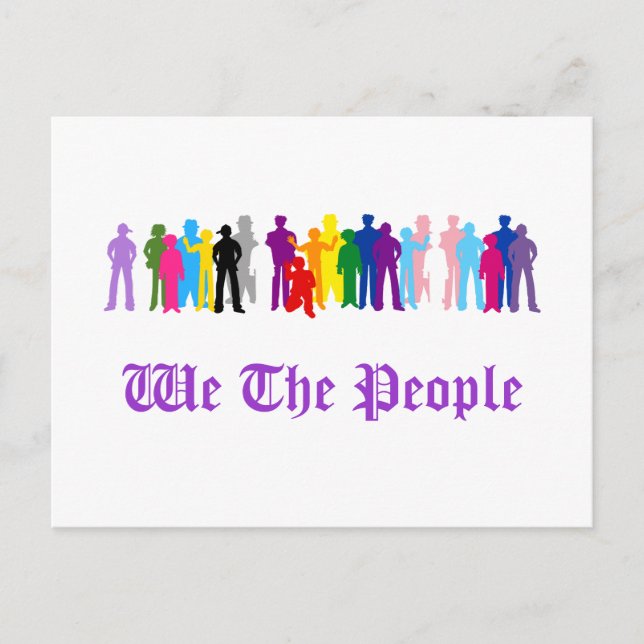 La tarjeta postal de diseño LGBT We The People (Anverso)