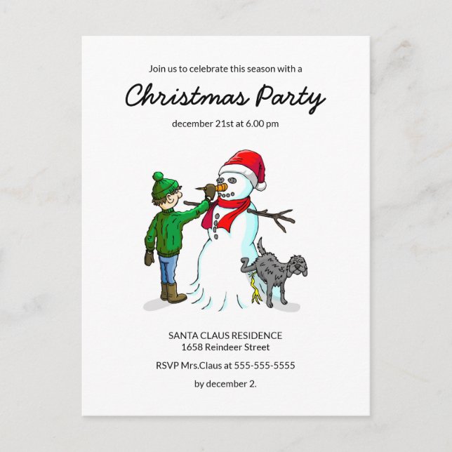 La Tarjeta Postal de Invitación a la Fiesta de Nav (Anverso)