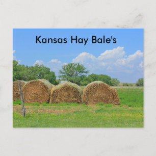 La tarjeta postal de Kansas Hay Bale