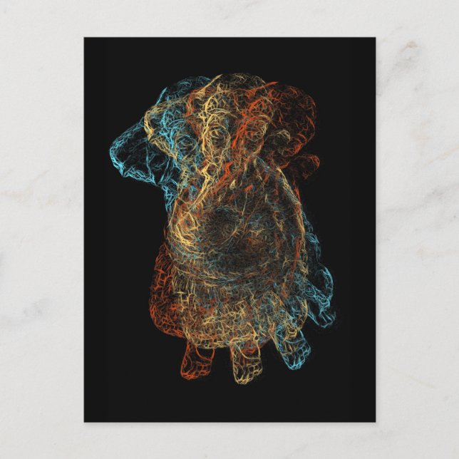 La tarjeta postal de la buena suerte del baile Gan (Anverso)