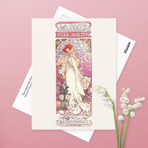 La tarjeta postal de la Camellias Alphonse Mucha