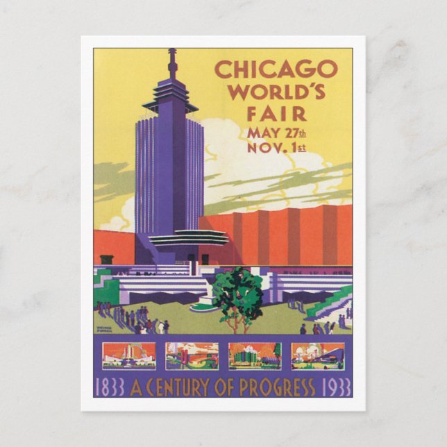 La tarjeta postal de la Feria Mundial de Chicago d (Anverso)