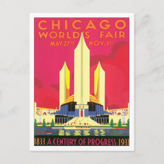 La tarjeta postal de la Feria Mundial de Chicago d (Anverso)