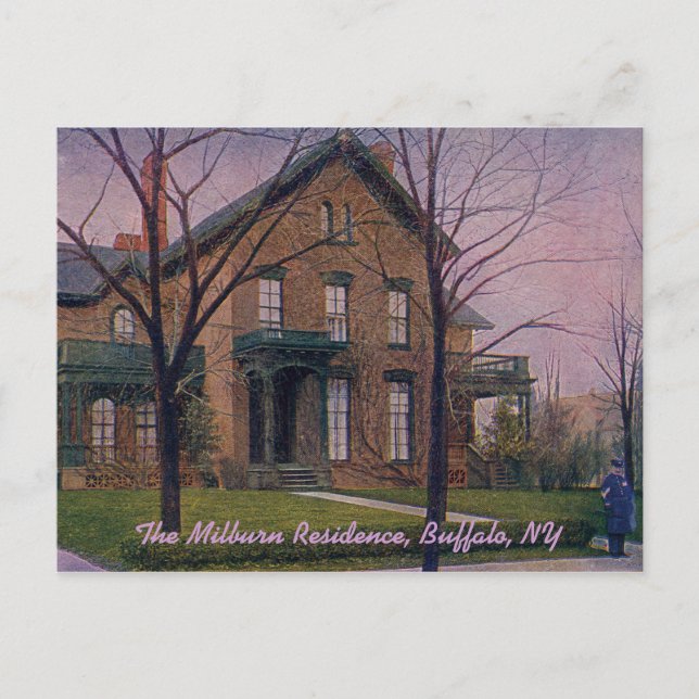 La tarjeta postal de la residencia Milburn (Anverso)