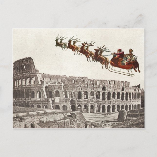 La tarjeta postal de los Navidades de Roma (Anverso)
