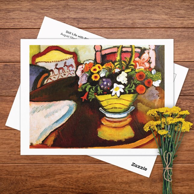 La tarjeta postal de Macke de Agosto de las flores (Subido por el creador)