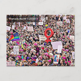 La tarjeta postal de memoria de la marcha de las m