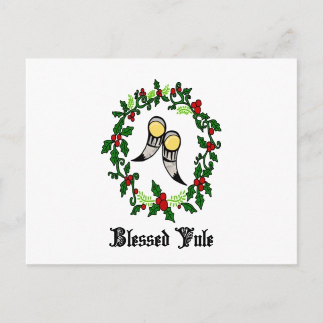 La tarjeta postal de Norse Yule (Anverso)