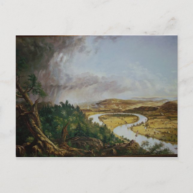 La tarjeta postal de Oxbow de Thomas Cole (Anverso)