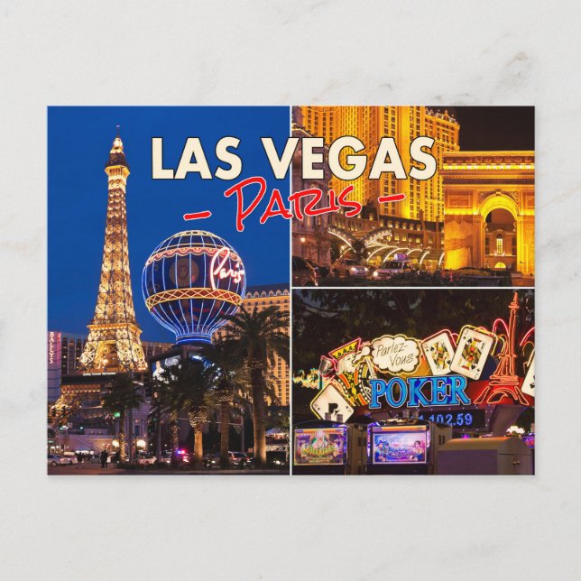 La tarjeta postal de París de Las Vegas (Anverso)