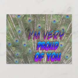La tarjeta postal de Peacock Feathers Orgullosa