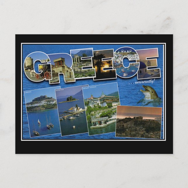 La tarjeta postal de viajes de Grecia antigua (Anverso)