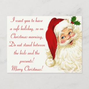 La tarjeta postal de Vintage Funny Santa Claus