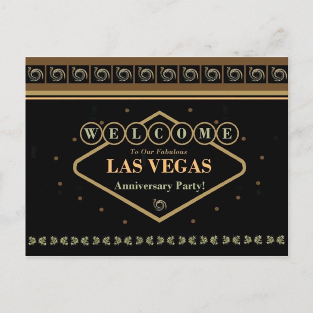 La tarjeta postal del aniversario de Las Vegas (Anverso)