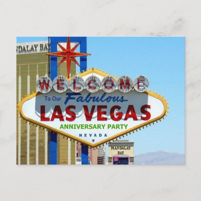La tarjeta postal del aniversario de Las Vegas (Anverso)