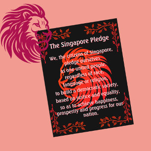 La tarjeta postal del Día Nacional de Singapur